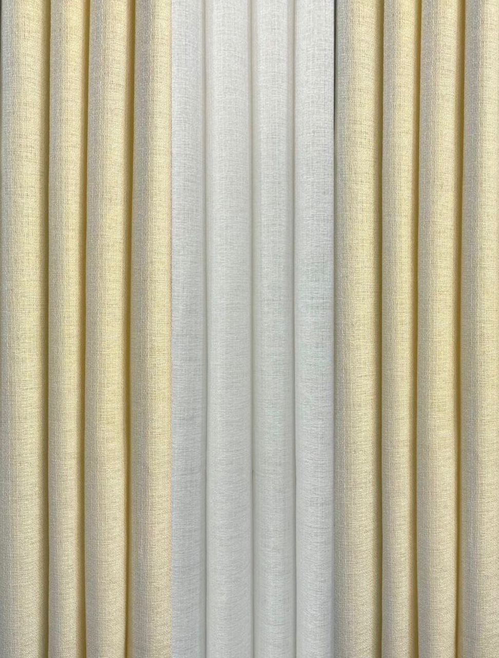 Rideaux Occultants 3 Pièces - Design Élégant avec Voilage Central