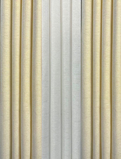 Rideaux Occultants 3 Pièces - Design Élégant avec Voilage Central